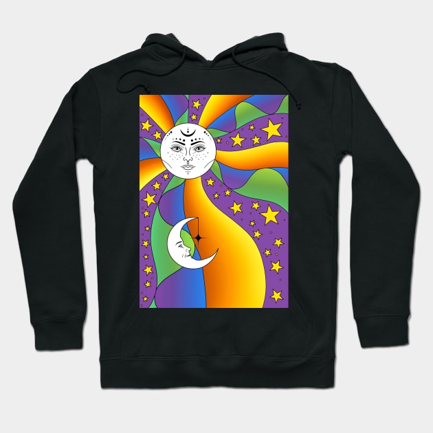 Sun Misses the Moon Hoodie by artbykizza